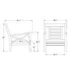 Ensemble de conversation d'extérieur 5 pièces en bois de teck Cambridge Casual Lowell