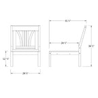 Ensemble de salon de jardin 8 pièces en teck Cambridge Casual Lowell avec coussin