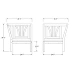 Ensemble de salon de jardin 8 pièces en teck Cambridge Casual Lowell avec coussin