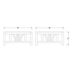 Ensemble de salon de jardin 8 pièces en teck Cambridge Casual Lowell avec coussin