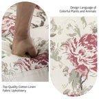 Fauteuil inclinable pivotant à motif floral de 29 po de largeur, à poussoir manuel