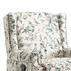 Fauteuil inclinable pivotant à motif floral de 29 po de largeur, à poussoir manuel