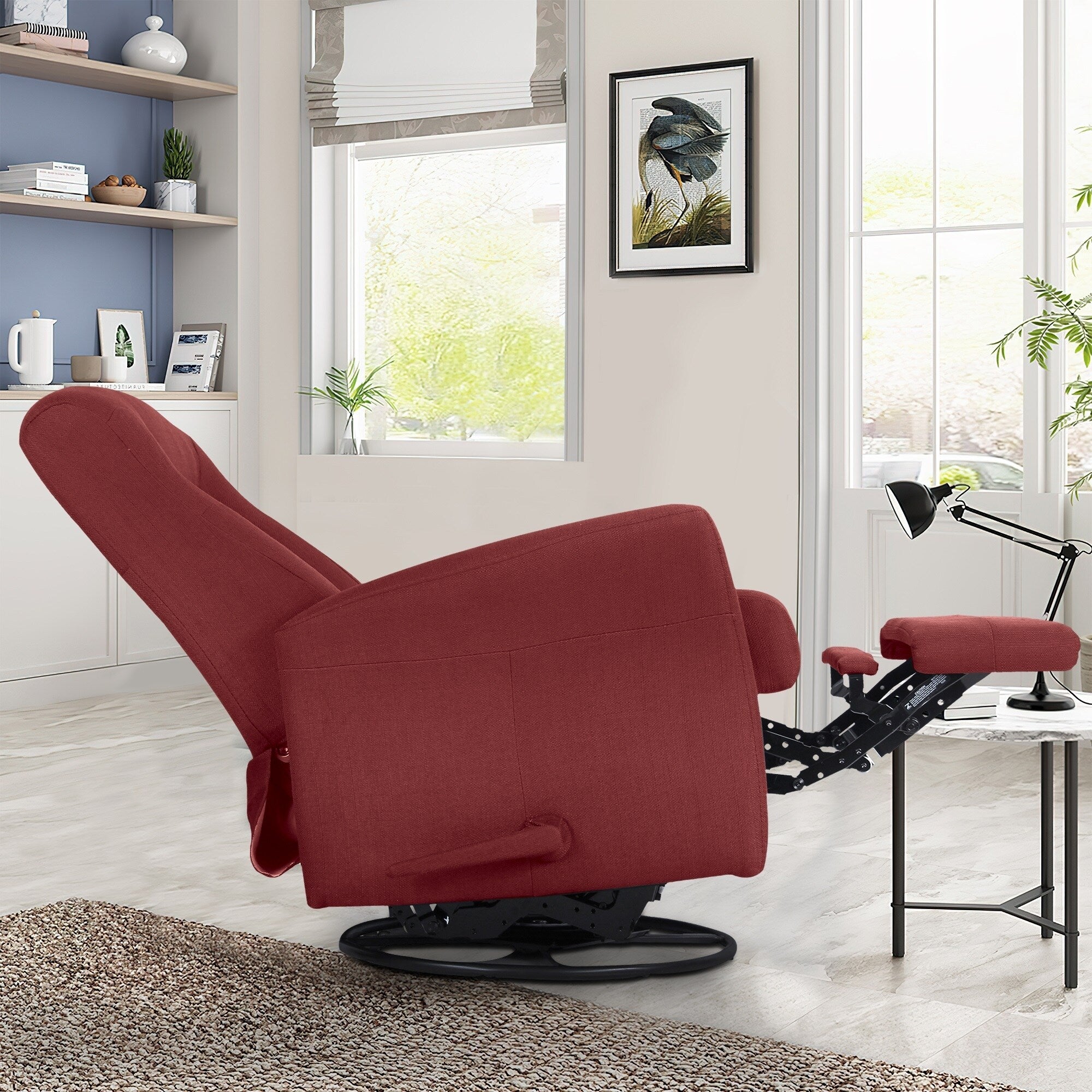 Fauteuil inclinable pivotant à bascule de 29,5 pouces de largeur