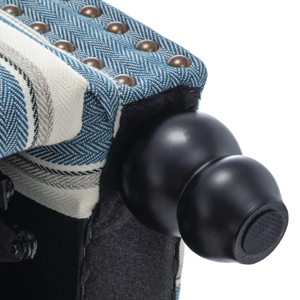 Ensemble de 2 fauteuils inclinables manuels avec garniture cloutée