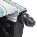 Ensemble de 2 fauteuils inclinables manuels avec garniture cloutée