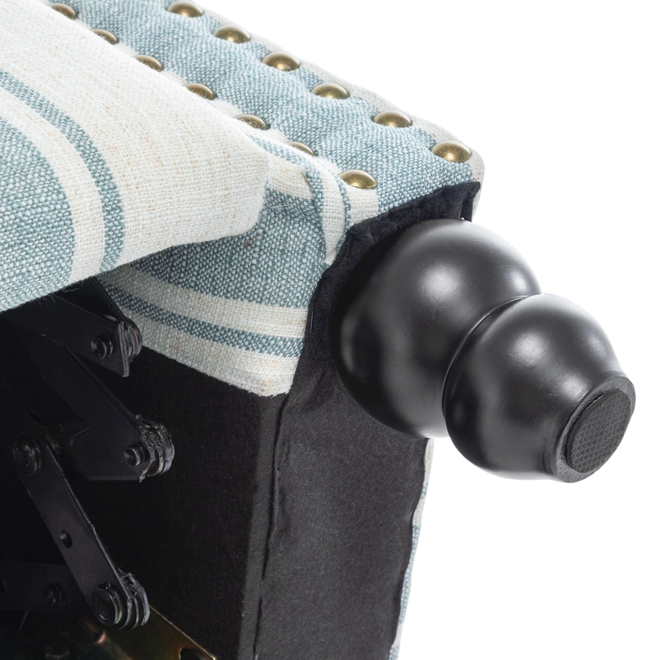 Ensemble de 2 fauteuils inclinables manuels avec garniture cloutée