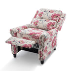 Ensemble de 2 fauteuils inclinables manuels avec garniture cloutée