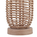 Lot de 2 lampes de chevet en rotin naturel (12 x 12 x 21 cm)