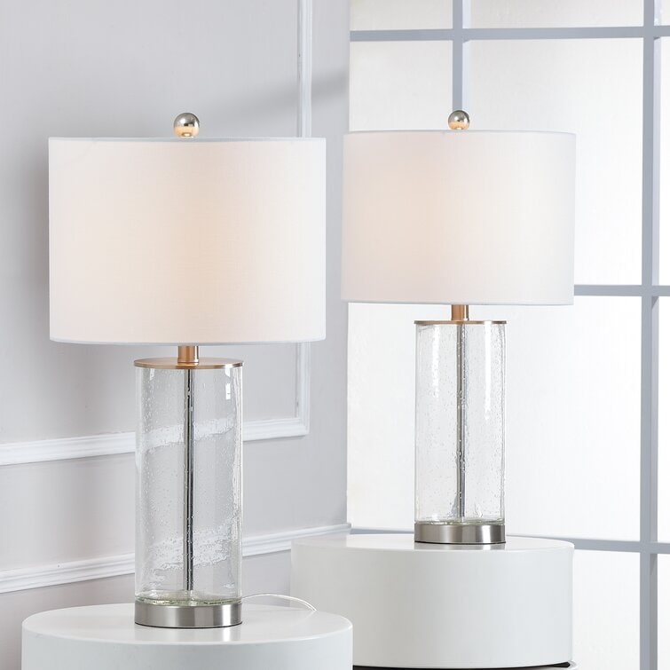 Lot de 2 lampes de table en verre transparent (23,75 $) - 13 x 13 x 23,75 $