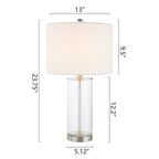 Lot de 2 lampes de table en verre transparent (23,75 $) - 13 x 13 x 23,75 $