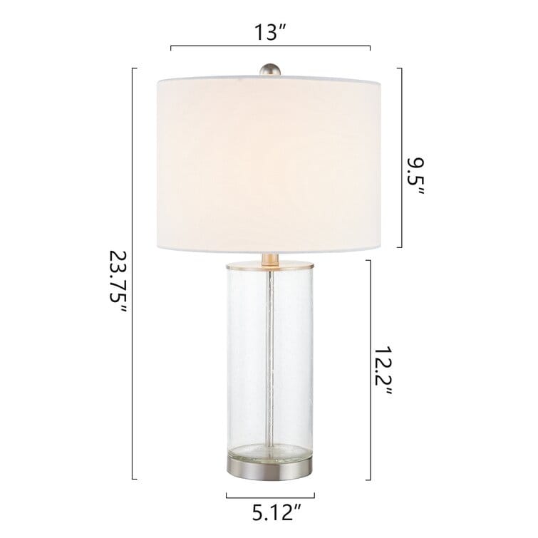 Lot de 2 lampes de table en verre transparent (23,75 $) - 13 x 13 x 23,75 $