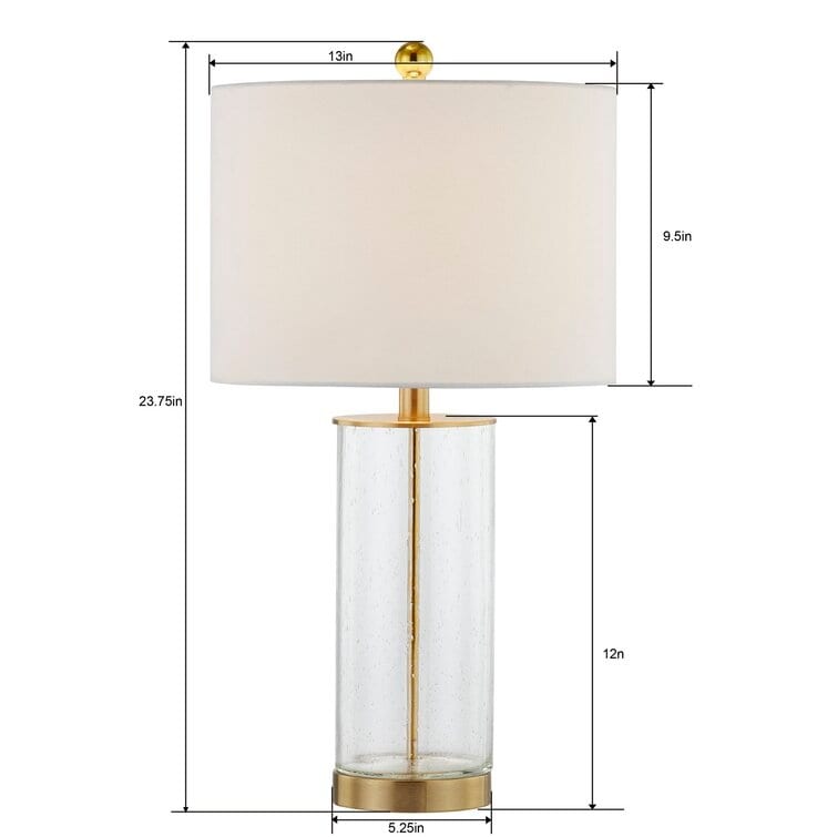 Lot de 2 lampes de table en verre transparent (23,75 $) - 13 x 13 x 23,75 $