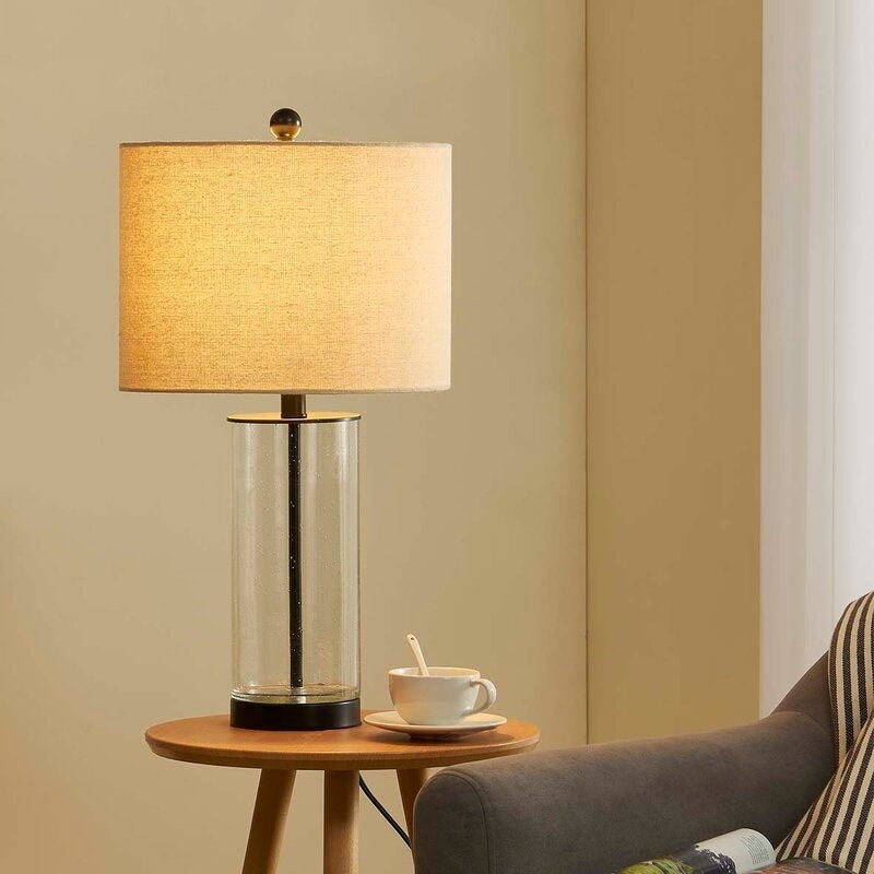 Lot de 2 lampes de table en verre transparent (23,75 $) - 13 x 13 x 23,75 $