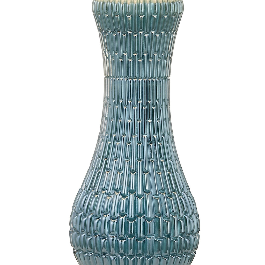 Lot de 2 lampes de table en verre bleu clair