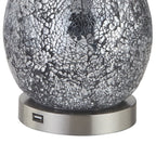 Ensemble de lampes de table en verre avec port USB (lot de 2)