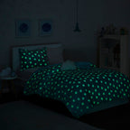 Parure de couette en peluche phosphorescente Avery Aqua par Intelligent Design Kids