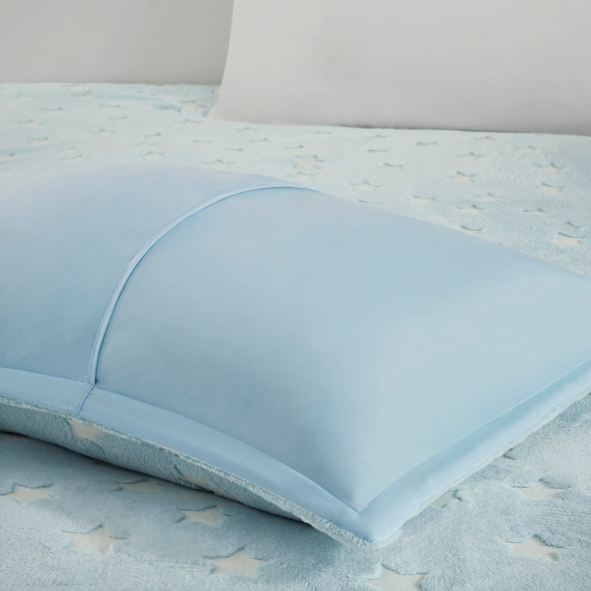Parure de couette en peluche phosphorescente Avery Aqua par Intelligent Design Kids