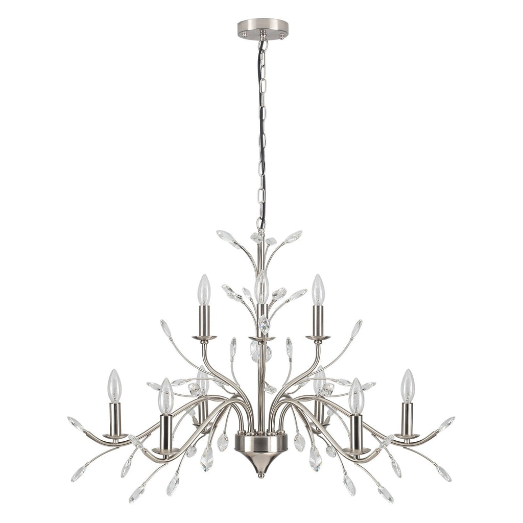 Lustre en cristal style bougie style rétro avec branches d'arbres