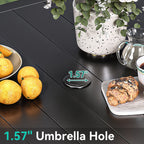 Ensembles de salle à manger d'extérieur 5/7/9 pièces avec chaises pivotantes en textilène 28 W et table