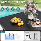 Ensembles de salle à manger d'extérieur 5/7/9 pièces avec chaises pivotantes en textilène 28 W et table