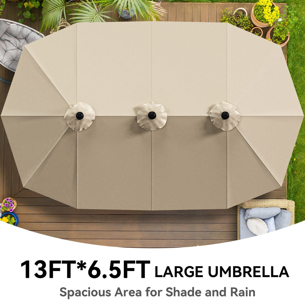 Ensembles de salle à manger d'extérieur 5/7/9 pièces avec chaises pivotantes en textilène 28 W et table