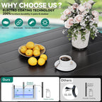 Ensembles de salle à manger d'extérieur 5/7/9 pièces avec chaises pivotantes en textilène 28 W et table