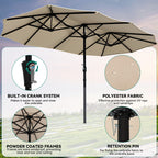 Ensembles de salle à manger d'extérieur 5/7/9 pièces avec chaises pivotantes en textilène 28 W et table