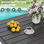 Ensembles de salle à manger d'extérieur 5/7/9 pièces avec chaises pivotantes en textilène 28 W et table