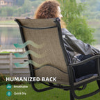 Ensembles de salle à manger d'extérieur 5/7/9 pièces avec chaises pivotantes en textilène 28 W et table