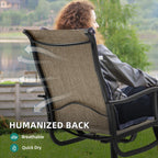 Ensembles de salle à manger d'extérieur 5/7/9 pièces avec chaises pivotantes en textilène 28 W et table