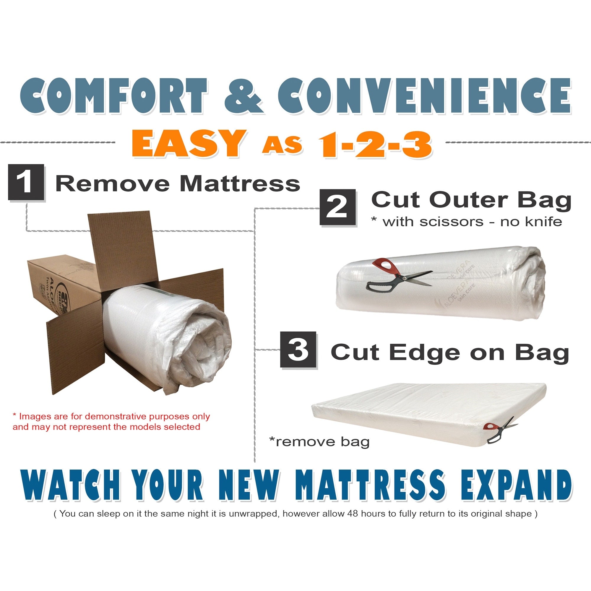 Matelas moderne en mousse à mémoire de forme haute densité de 6 pouces d'épaisseur