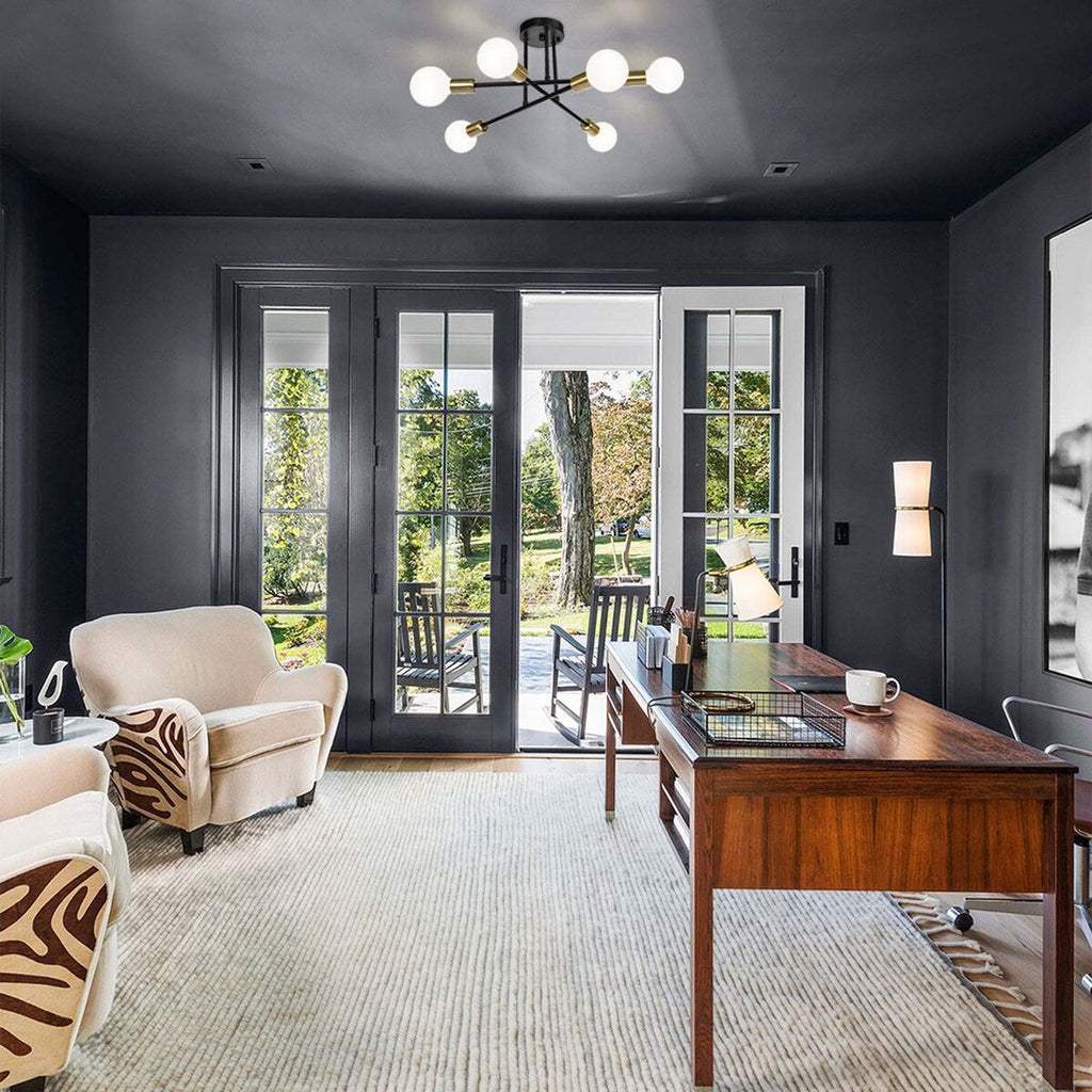 Plafonnier semi-encastré moderne en métal Sputnik de 60 cm (23,62 po)