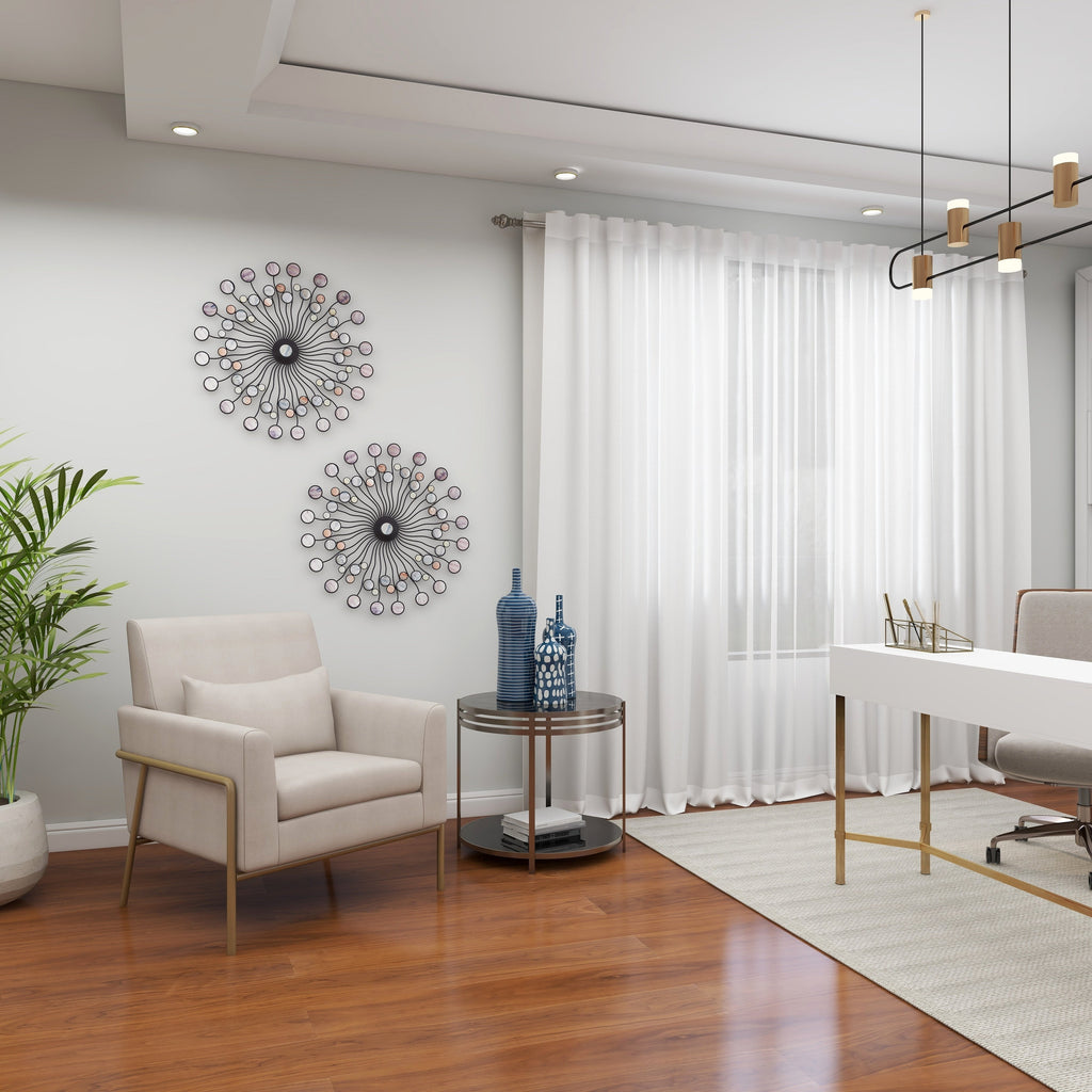 Décoration murale abstraite en métal