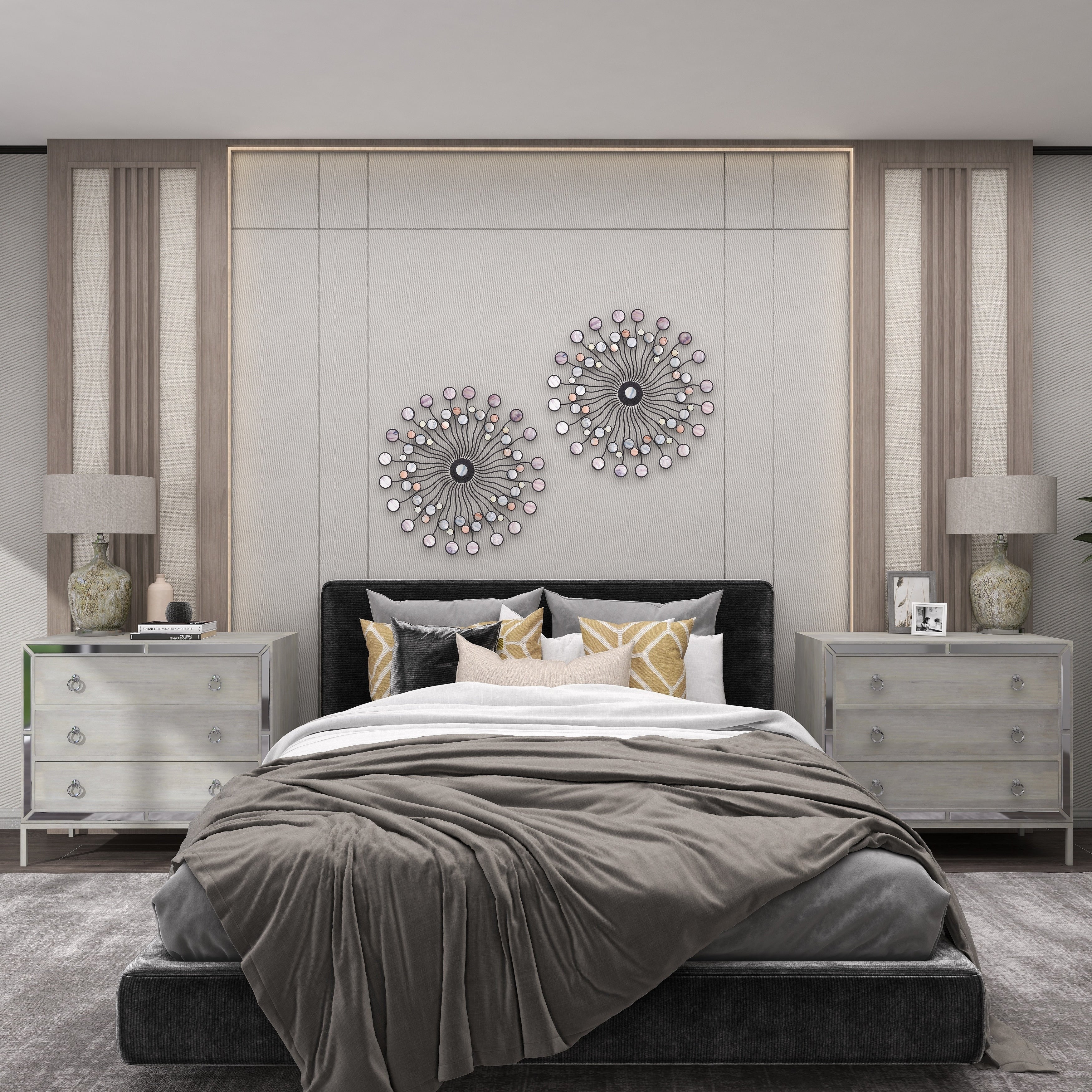 Décoration murale abstraite en métal