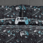 Parure de lit en microfibre gris foncé/bleu ALEX + BELLA Next Level