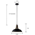 Suspension industrielle mini en métal Carbon Loft Kamari
