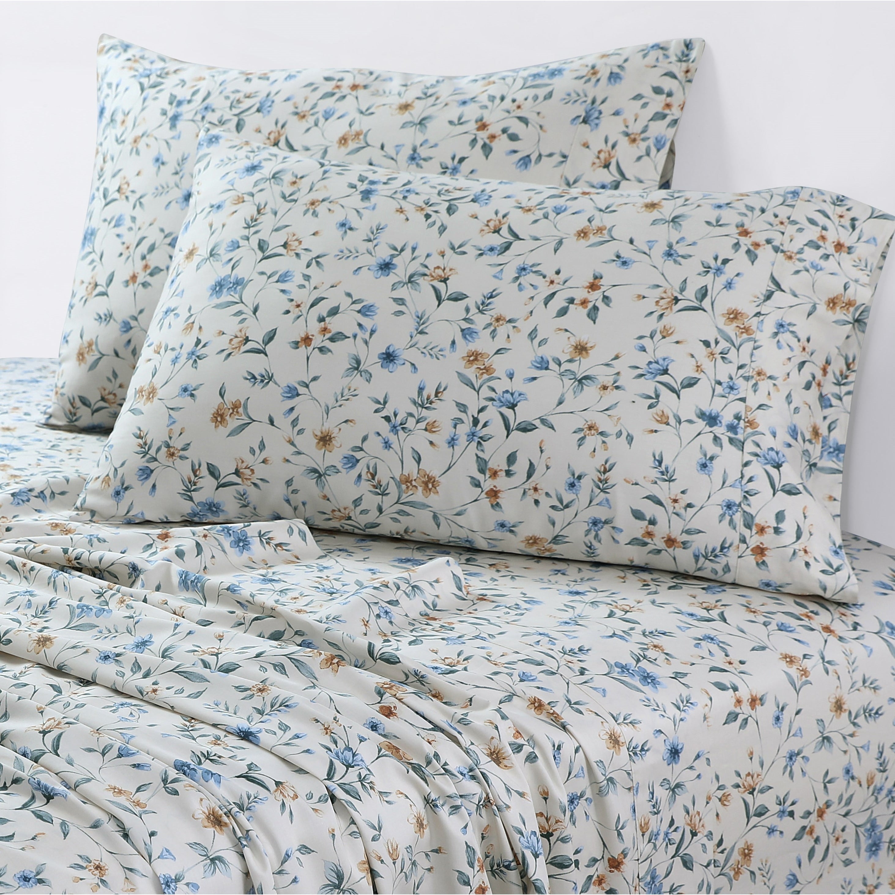 Parure de draps à poches profondes en satin de coton biologique Azores Home 300 fils