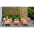 Ensemble de 8 sièges de jardin en bois certifié FSC Amazonia