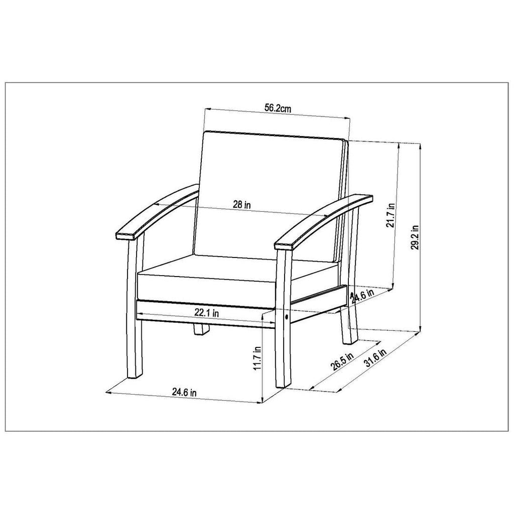 Ensemble de 8 sièges de jardin en bois certifié FSC Amazonia