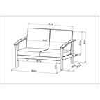 Ensemble de 8 sièges de jardin en bois certifié FSC Amazonia