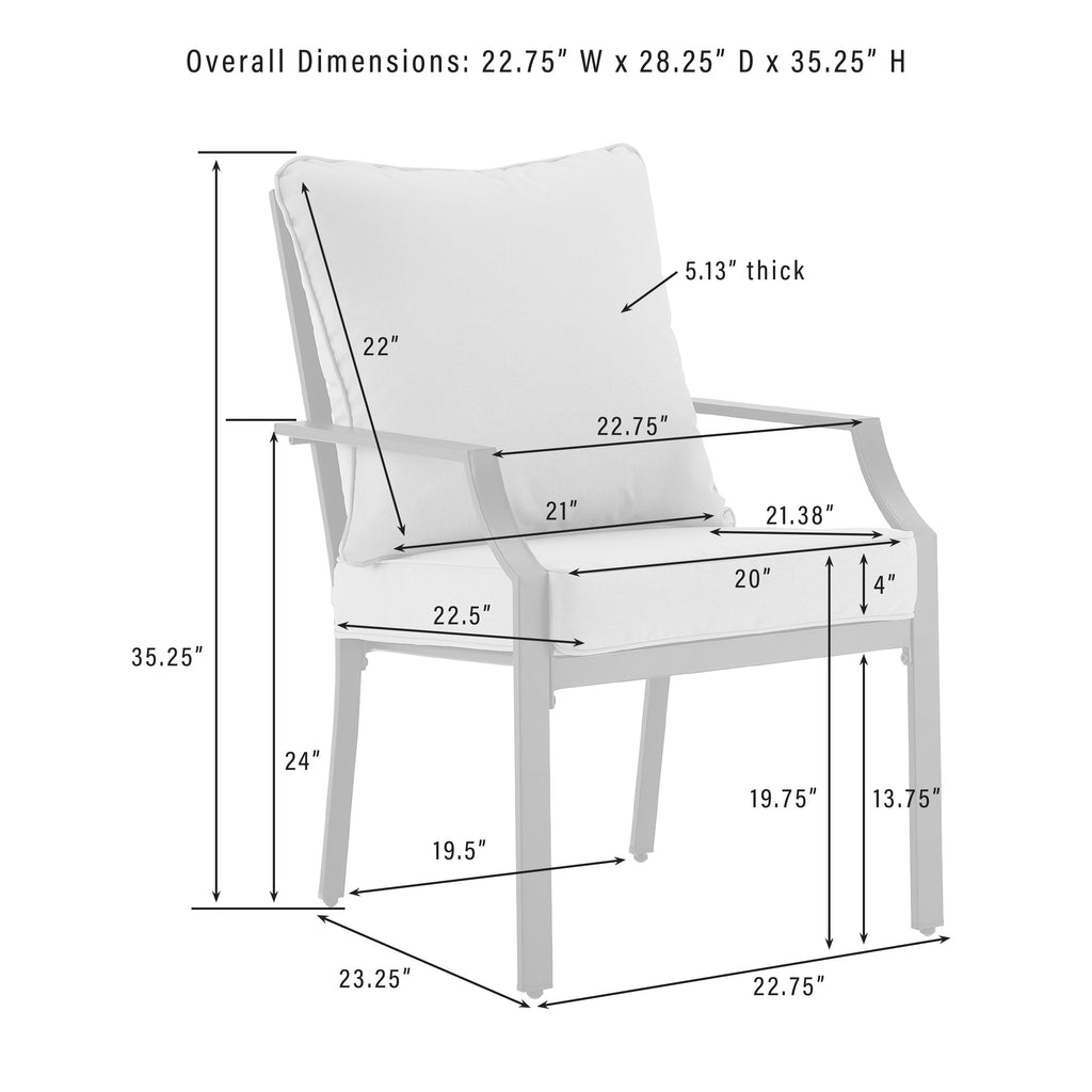 Ensemble de salle à manger d'extérieur en métal Crosley Otto 7 pièces