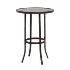 Ensemble de bar d'extérieur 3 pièces avec plateau en fer