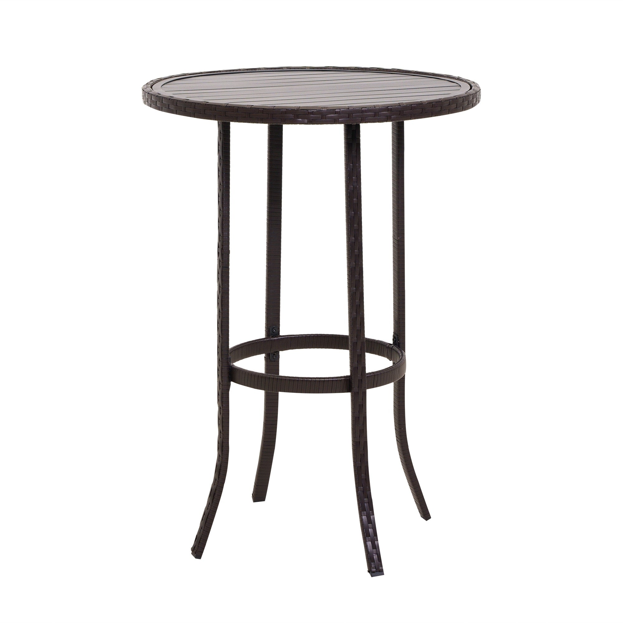 Ensemble de bar d'extérieur 3 pièces avec plateau en fer