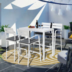 Ensemble de bar en aluminium 5 pièces pour patio Ensemble de salle à manger d'extérieur