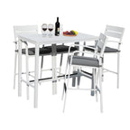 Ensemble de bar en aluminium 5 pièces pour patio Ensemble de salle à manger d'extérieur