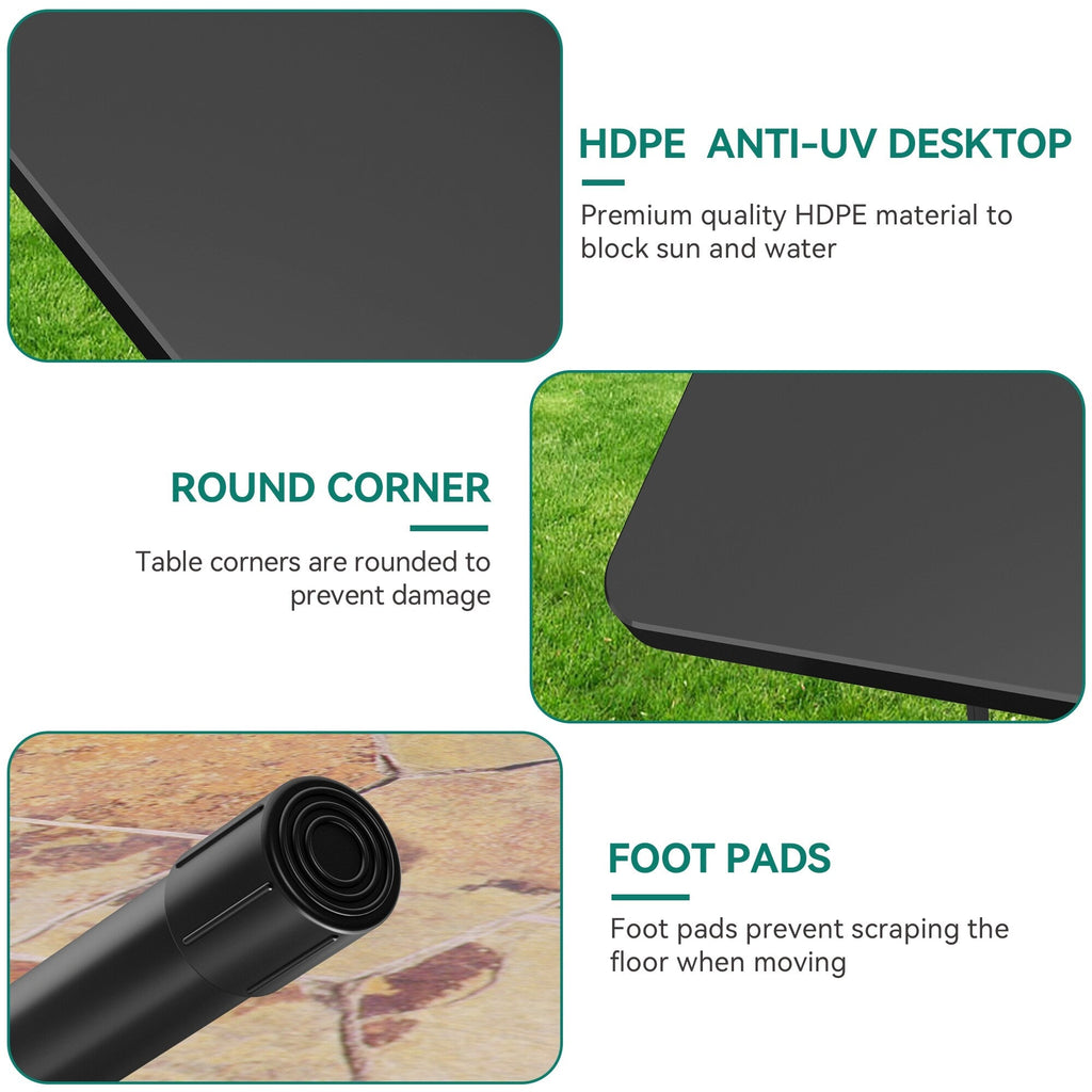 Ensemble de salle à manger de pique-nique d'extérieur de 6 pieds pour 8 personnes