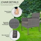 Ensemble de 4 meubles de jardin en osier, sectionnels et en rotin, avec coussins, pour jardin