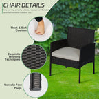 Ensemble de 4 meubles de jardin en osier, sectionnels et en rotin, avec coussins, pour jardin