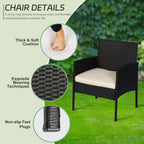 Ensemble de 4 meubles de jardin en osier, sectionnels et en rotin, avec coussins, pour jardin