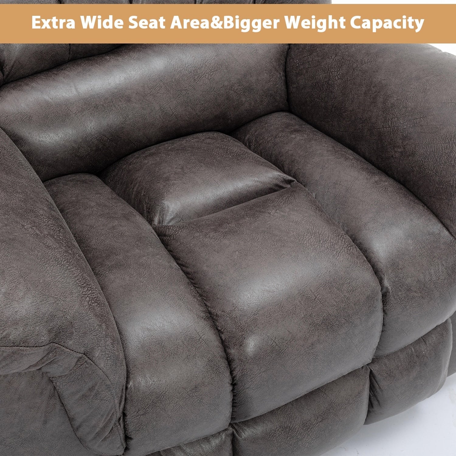 Fauteuil inclinable électrique surdimensionné de 42 po de large avec massage et chauffage